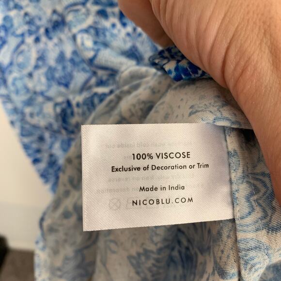 NicoBlue Shalimar Long Tunic Dress with Sapphire Jewel Embellishment Women New - Picture 16 of 16